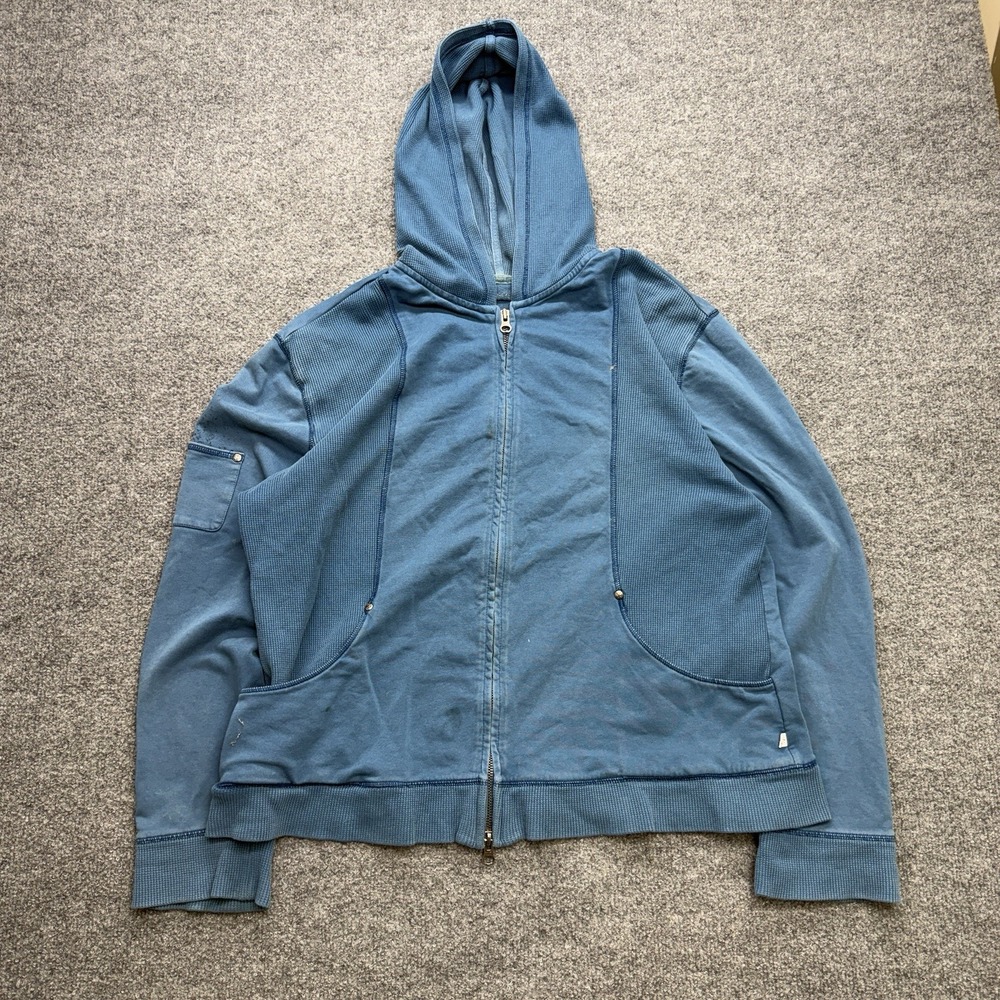 Y2K Women's Zip Up‎ Jacket Blue Size Large Vintage Pattern Surfer